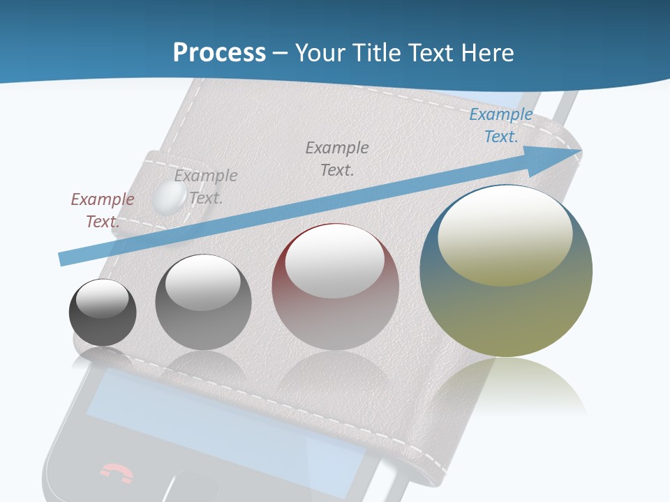 A Cell Phone With A Wallet On It PowerPoint Template