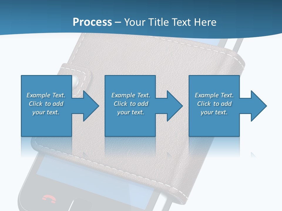 A Cell Phone With A Wallet On It PowerPoint Template
