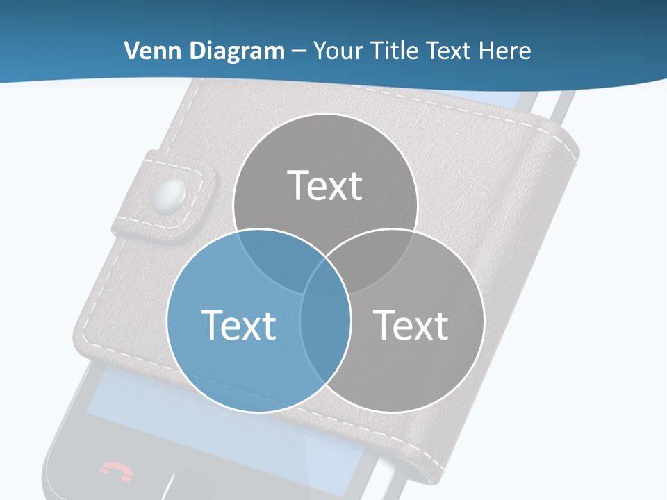A Cell Phone With A Wallet On It PowerPoint Template