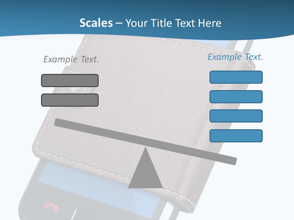 A Cell Phone With A Wallet On It PowerPoint Template