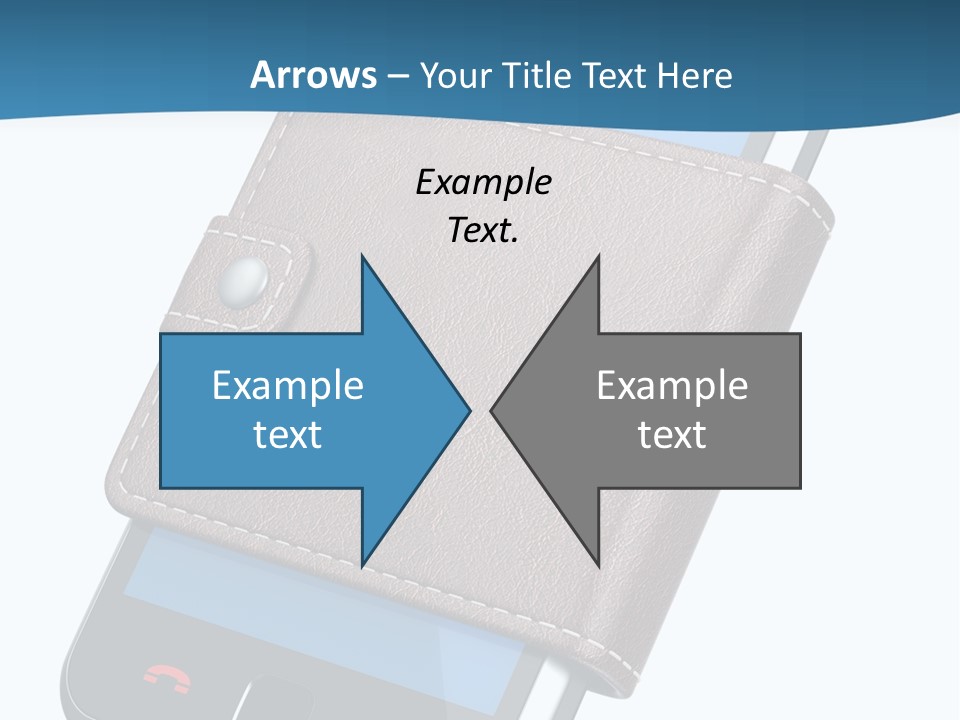 A Cell Phone With A Wallet On It PowerPoint Template