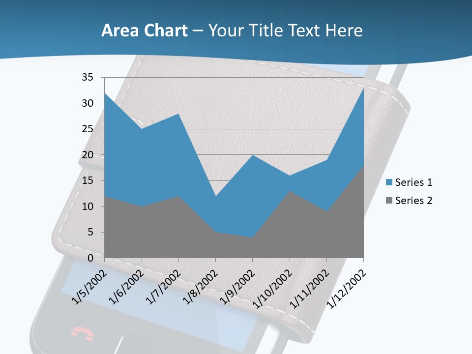 A Cell Phone With A Wallet On It PowerPoint Template