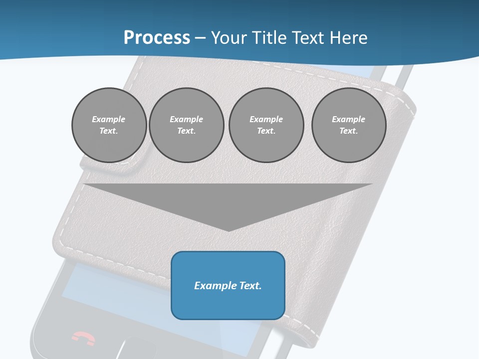 A Cell Phone With A Wallet On It PowerPoint Template