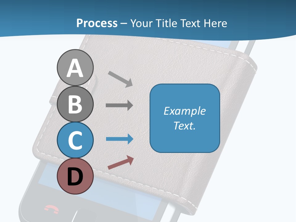 A Cell Phone With A Wallet On It PowerPoint Template