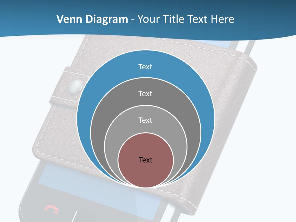 A Cell Phone With A Wallet On It PowerPoint Template