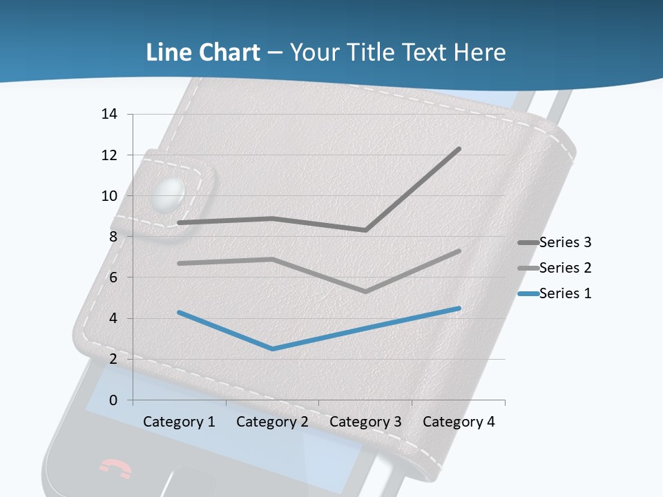 A Cell Phone With A Wallet On It PowerPoint Template