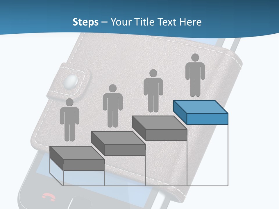 A Cell Phone With A Wallet On It PowerPoint Template