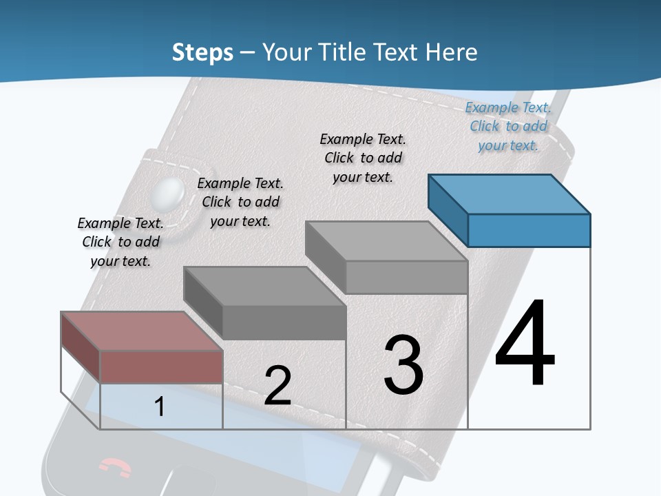 A Cell Phone With A Wallet On It PowerPoint Template
