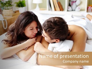 Caucasian Devoted Boyfriend PowerPoint Template