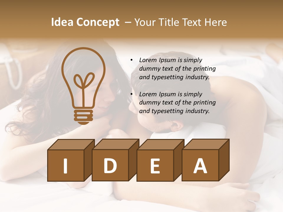 Caucasian Devoted Boyfriend PowerPoint Template