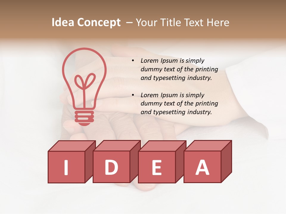 Old Grandmother Healthy PowerPoint Template