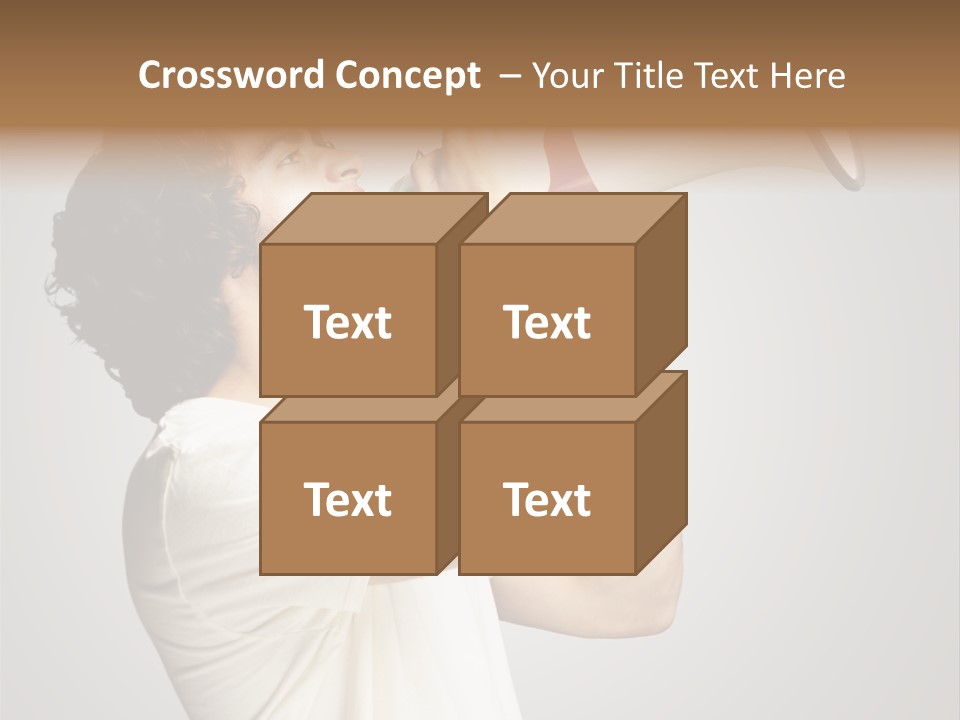 Person Megaphone Amplifier PowerPoint Template