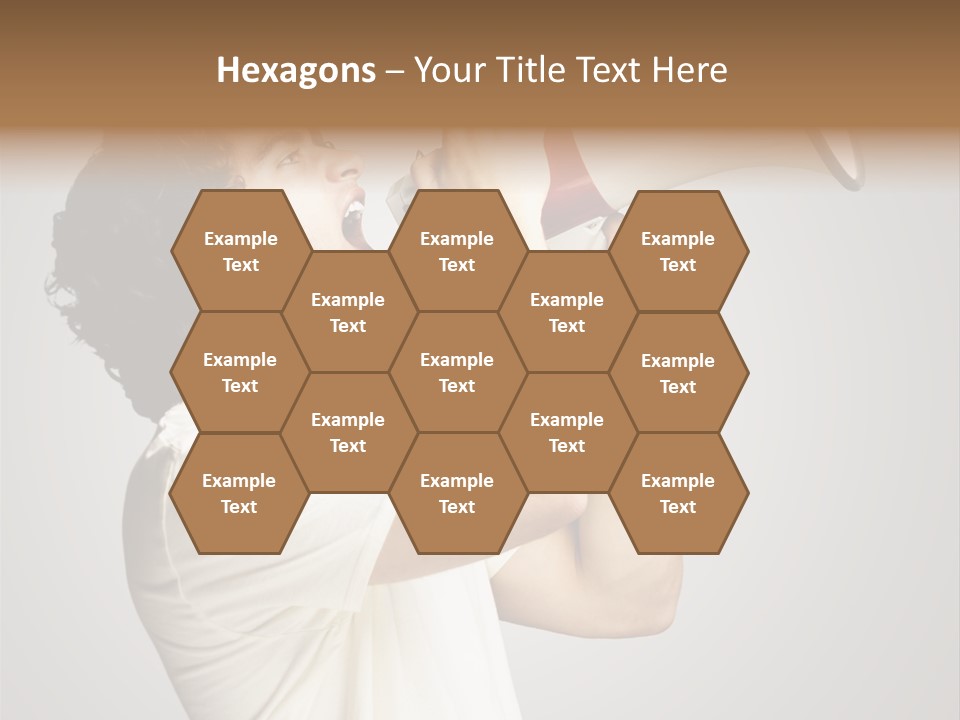 Person Megaphone Amplifier PowerPoint Template