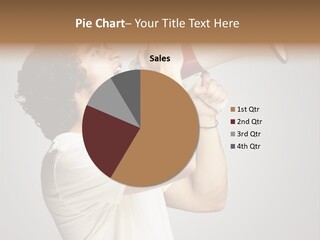 Person Megaphone Amplifier PowerPoint Template