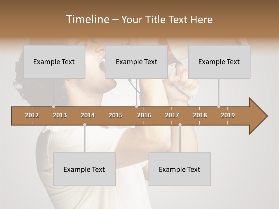 Person Megaphone Amplifier PowerPoint Template