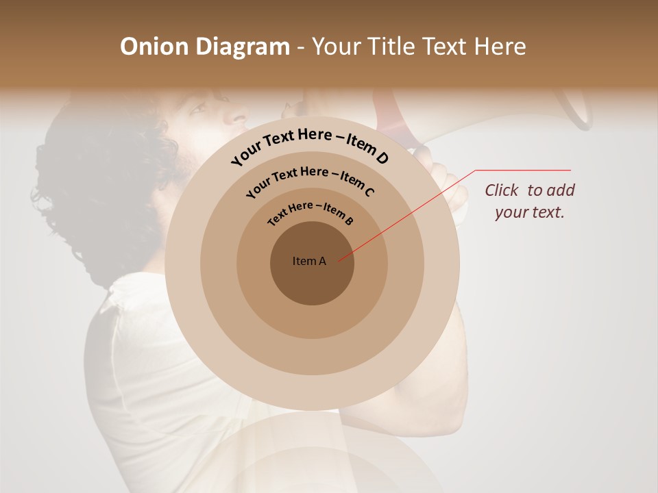 Person Megaphone Amplifier PowerPoint Template