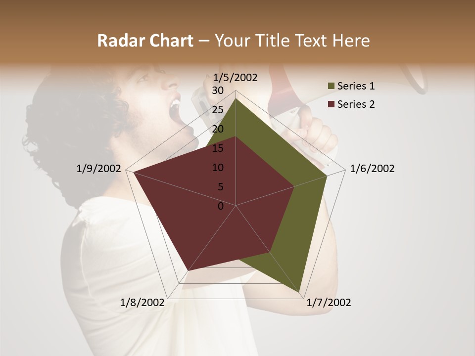 Person Megaphone Amplifier PowerPoint Template