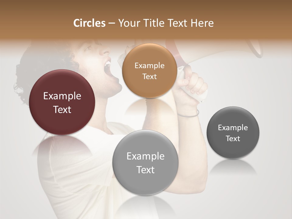 Person Megaphone Amplifier PowerPoint Template