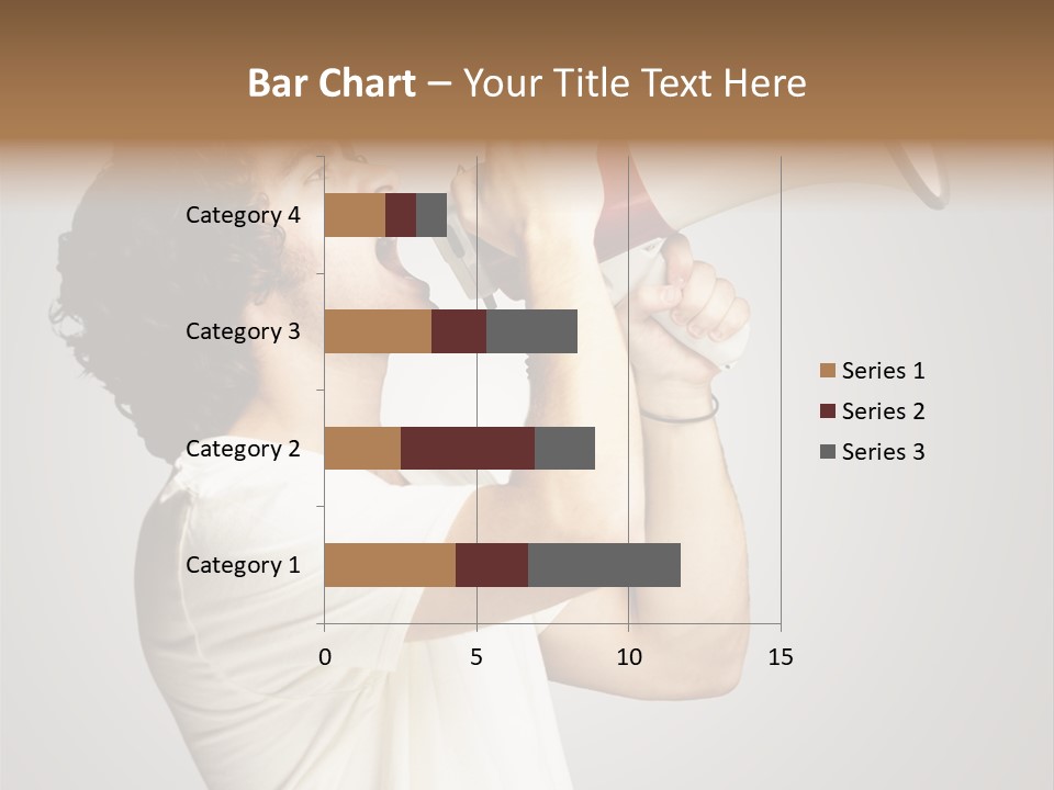 Person Megaphone Amplifier PowerPoint Template