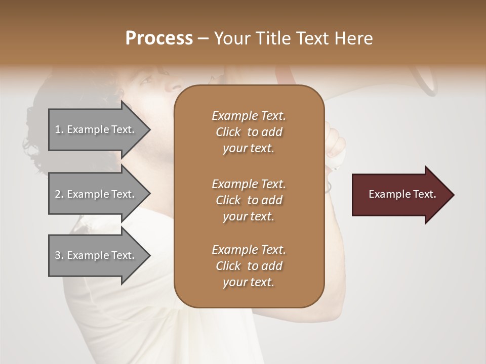Person Megaphone Amplifier PowerPoint Template