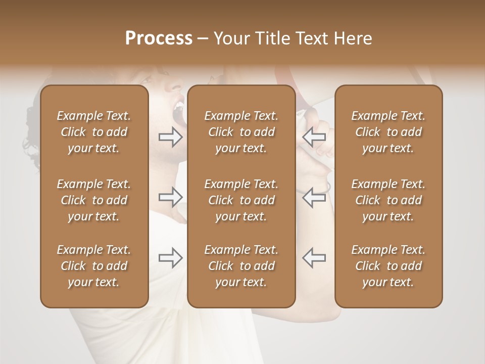 Person Megaphone Amplifier PowerPoint Template