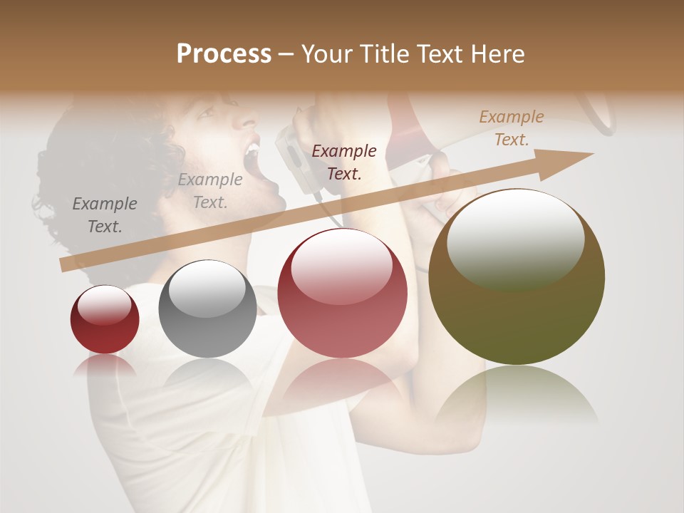 Person Megaphone Amplifier PowerPoint Template