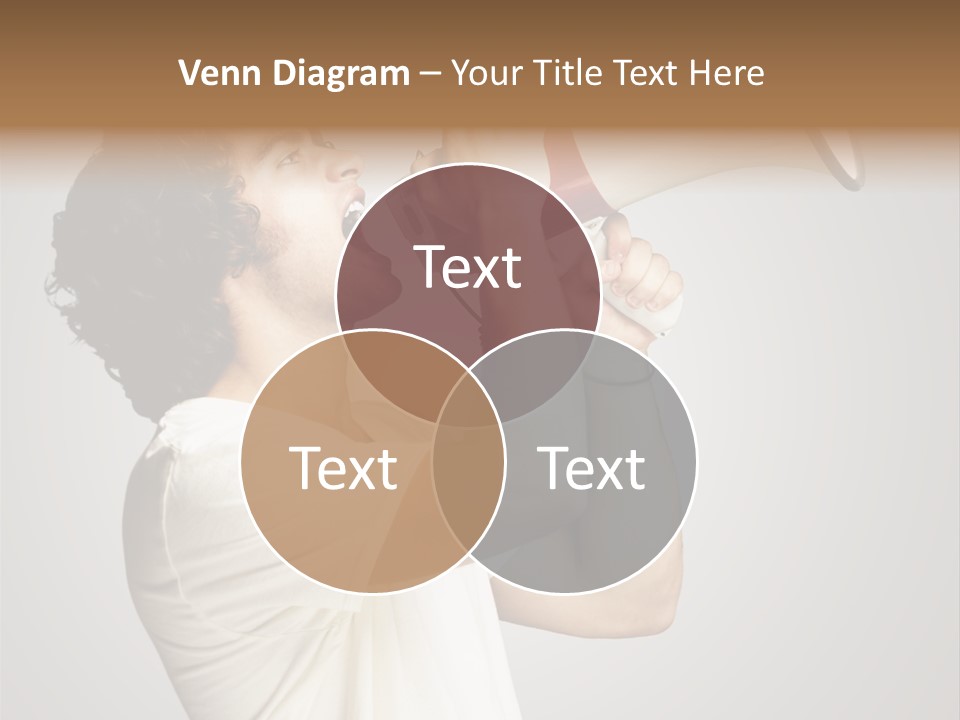 Person Megaphone Amplifier PowerPoint Template