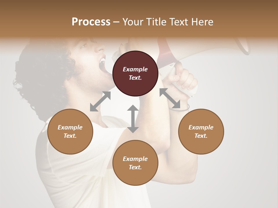 Person Megaphone Amplifier PowerPoint Template