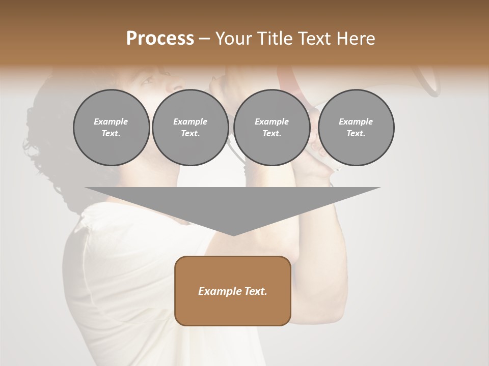 Person Megaphone Amplifier PowerPoint Template