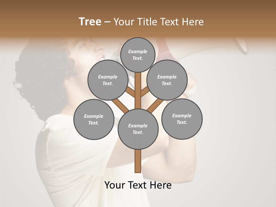 Person Megaphone Amplifier PowerPoint Template