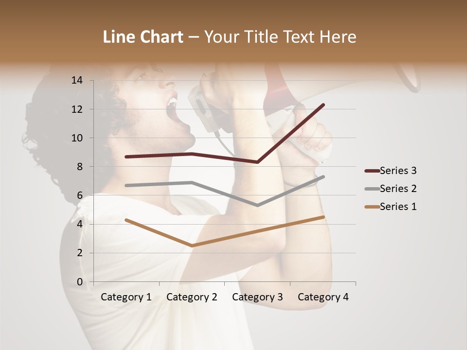Person Megaphone Amplifier PowerPoint Template