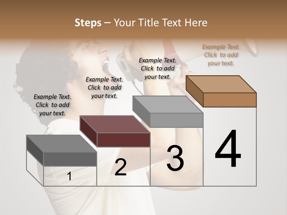 Person Megaphone Amplifier PowerPoint Template