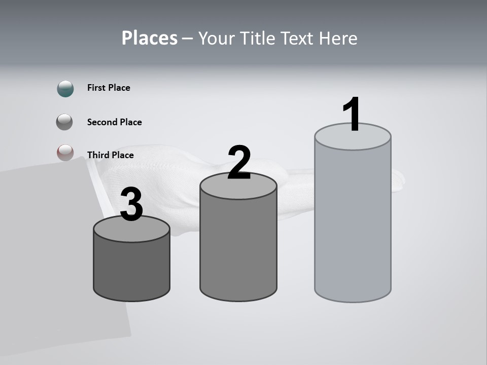 Support Product Hand PowerPoint Template