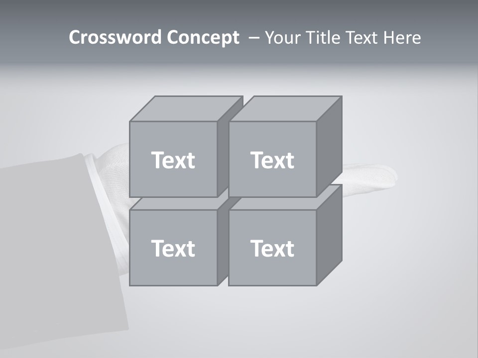 Support Product Hand PowerPoint Template