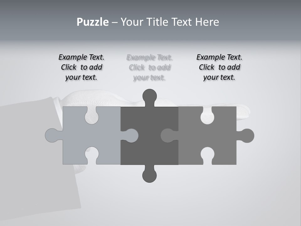 Support Product Hand PowerPoint Template