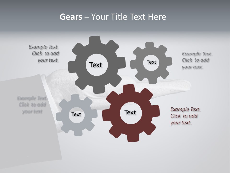 Support Product Hand PowerPoint Template