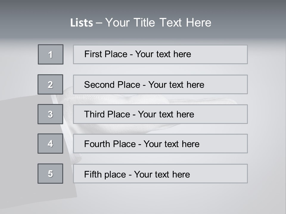 Support Product Hand PowerPoint Template