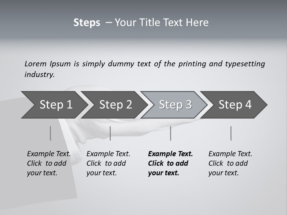 Support Product Hand PowerPoint Template