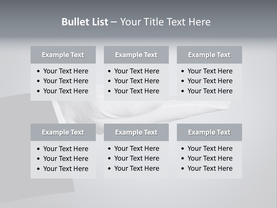 Support Product Hand PowerPoint Template