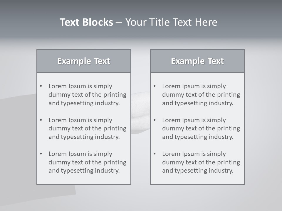 Support Product Hand PowerPoint Template