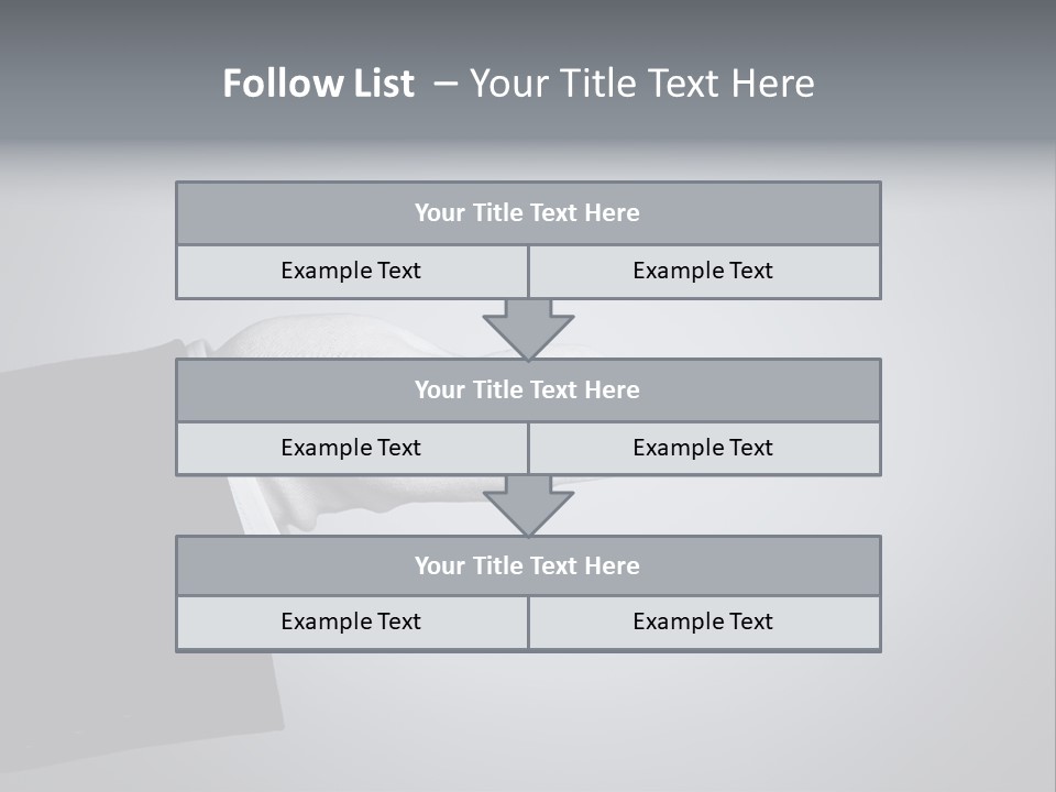 Support Product Hand PowerPoint Template