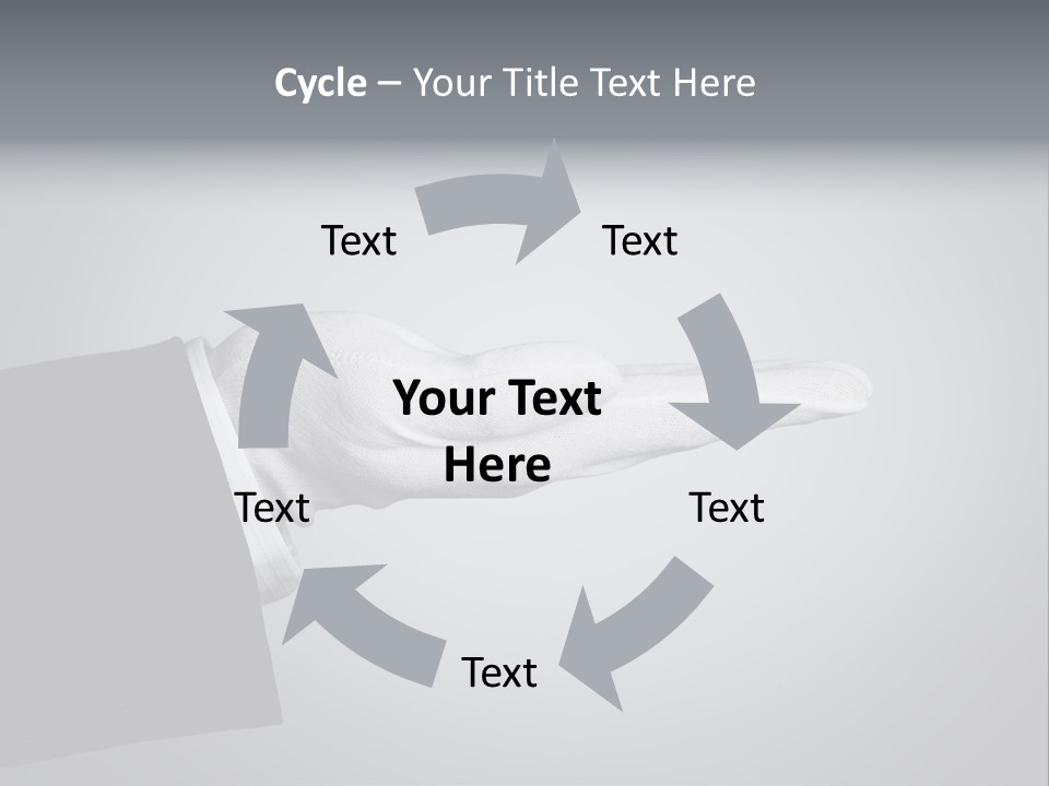 Support Product Hand PowerPoint Template