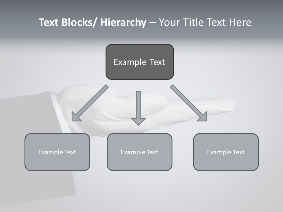 Support Product Hand PowerPoint Template