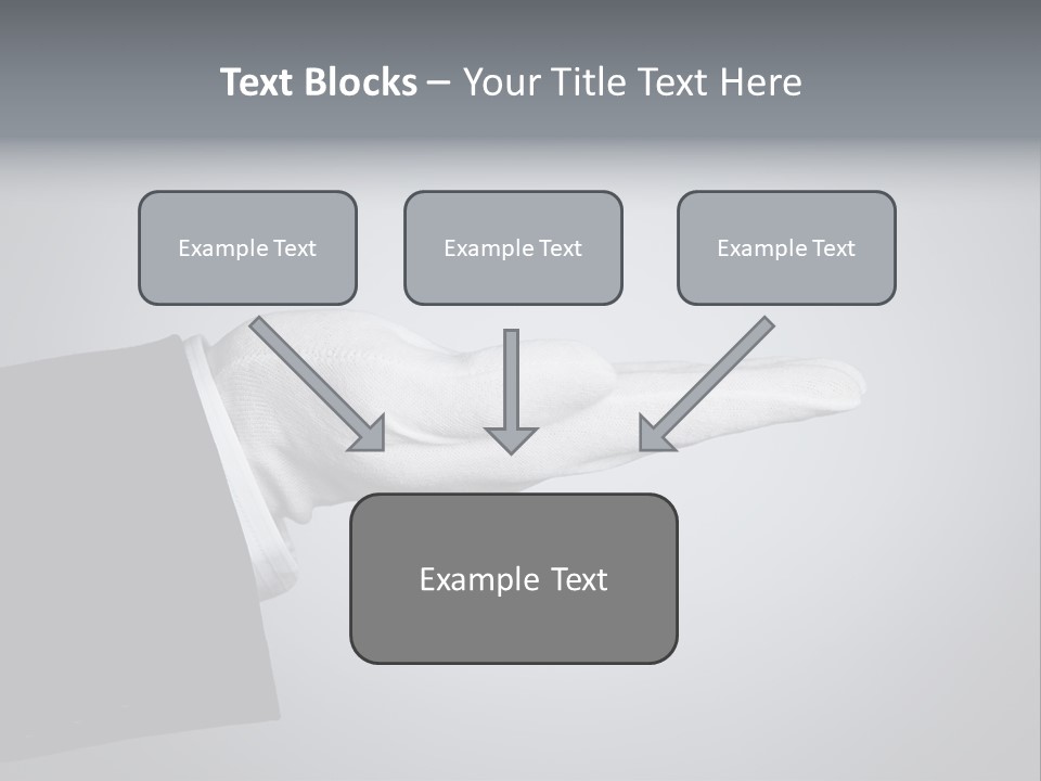 Support Product Hand PowerPoint Template