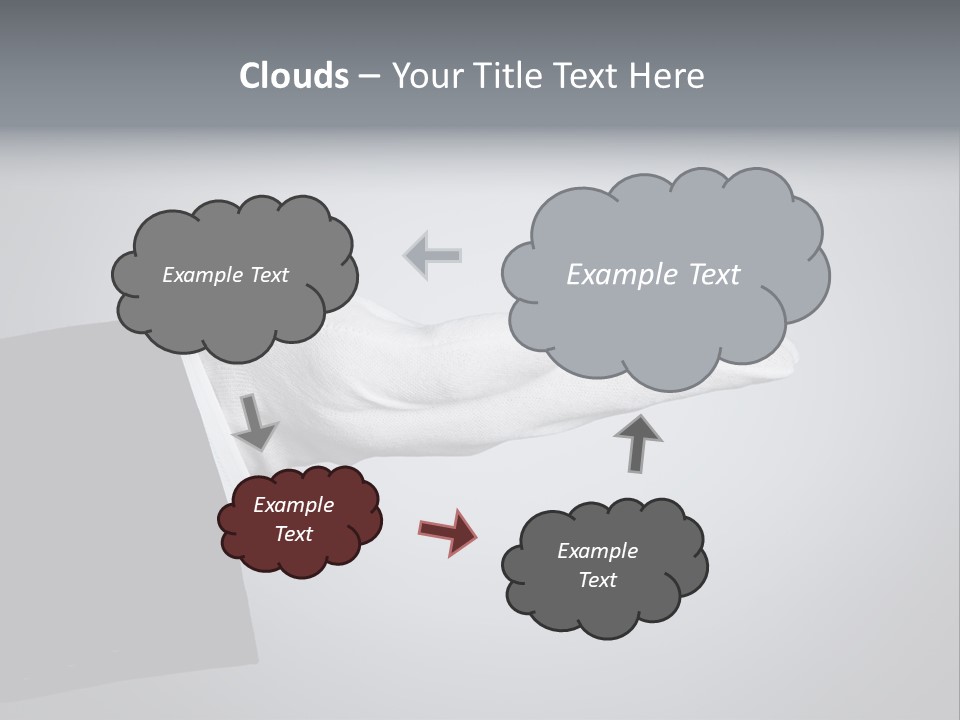 Support Product Hand PowerPoint Template