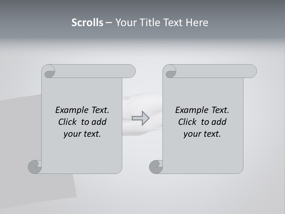 Support Product Hand PowerPoint Template