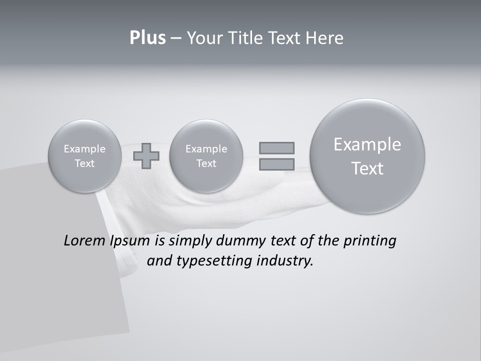 Support Product Hand PowerPoint Template