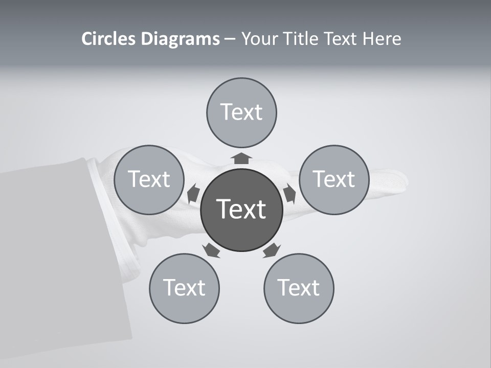 Support Product Hand PowerPoint Template
