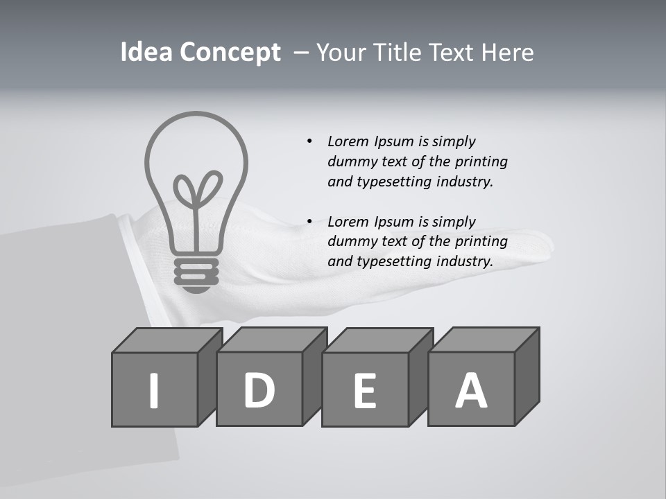 Support Product Hand PowerPoint Template