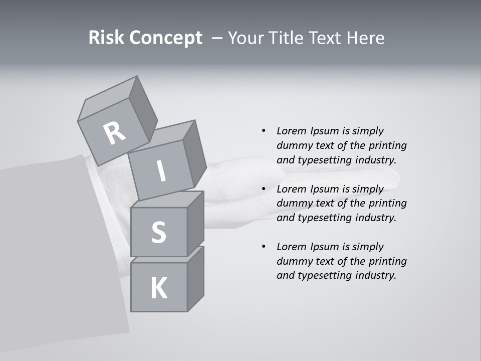 Support Product Hand PowerPoint Template